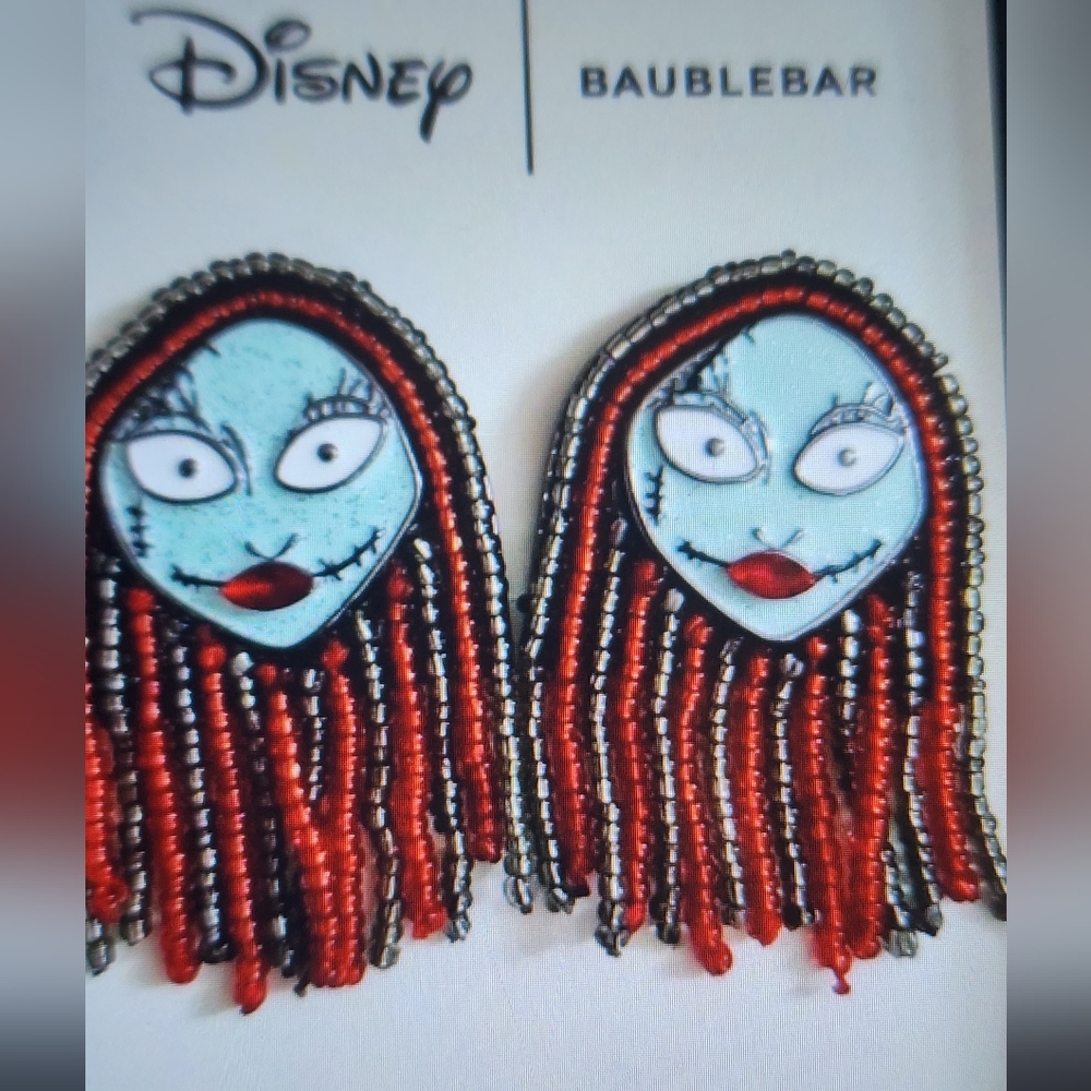 NWT DISNEY/ BAUBLEBAR NIGHT BEFORE CHRISTMAS SALLY EARRINGS💙🎃☠️❤️🖤